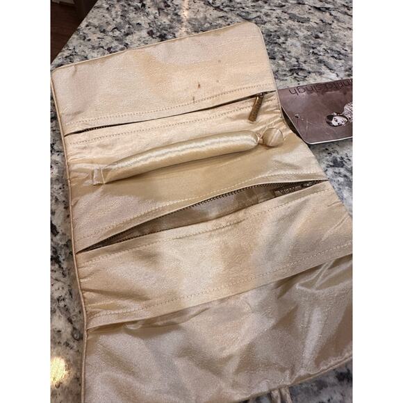 NWT - Amrita Singh travel jewelry roll case- Vintage 90s  Gold & Pink - Picture 6 of 14